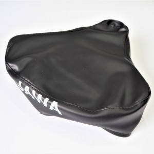 Seat cover, black, with Jawa logo, artificial leather, Jawa Babetta 207