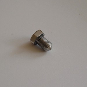 Screw M8/1, head 12mm, for the handlebar, stainless steel, polished, Jawa Perak