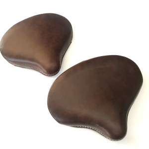 Seats, front, rear, retro leather, brown, Jawa Perak