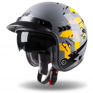 Helmet CASSIDA OXYGEN BADASS - XS / 53-54 / /  grey/yellow
