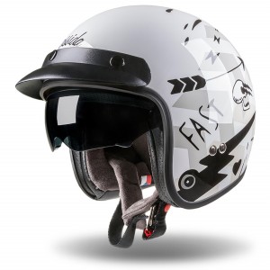 Helm CASSIDA OXYGEN BADASS - L / 59-60 /   weiß/grau