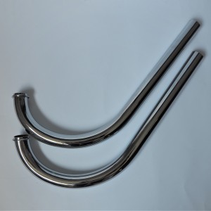 Exhaust pipes long for fish, chrome, DUELLS, Jawa 350 typ 354 Kyvacka