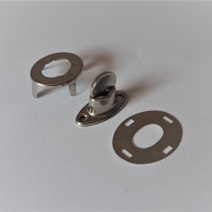 Twist lock for tarpaulin swivel attachment, attachment button, 10 mm, nickel-plated brass, VELOREX 175/250/350