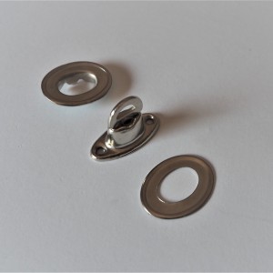Twist lock for tarpaulin swivel attachment, attachment button, 10 mm, nickel-plated steel, VELOREX 175/250/350