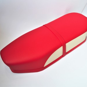 Seat, leatherette, red-cream, Jawa, CZ