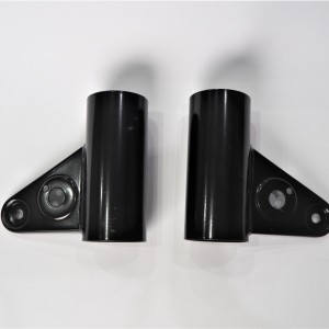 Holders of front headlamp, 2 piece, left + right, black, Jawa 638, 639