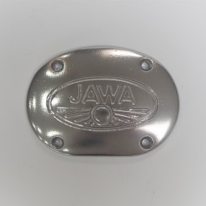 Camshaft gear cover, electrochemically polished, Jawa 500 OHC 01, 02