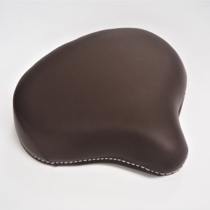 Seat front, leather, dark brown