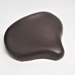 Seat front, leather, dark brown
