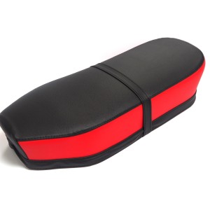 Seat, leatherette, black-red, Jawa, CZ