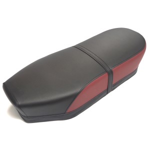Seat, leatherette, black / burgundy, Jawa, CZ