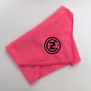 Microfiber cloth, 30 X 30 cm, pink, CZ logo