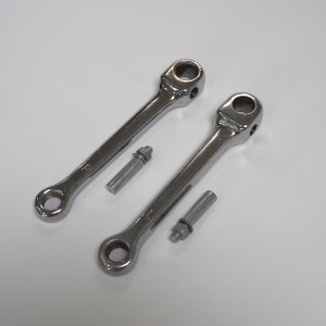 Pedal crank, set of 2 pcs, L + R, steel, Jawa Babetta
