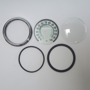 Repair set for rund speedometer 140 km/h, green dial, Jawa 250/350 Kyvacka