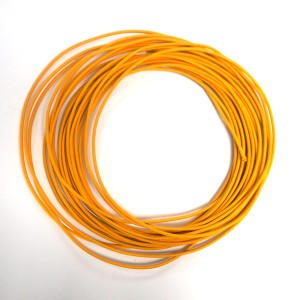 Electrical cable with glued braid 1,5 mm, light yellow, 1m, Jawa, CZ