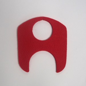 Pad under fuel tank filler cap, red, Jawa Babetta 207