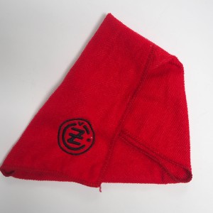 Microfiber cloth, 30 X 30 cm, red, CZ logo