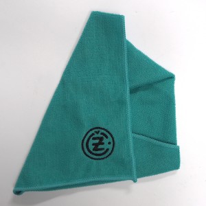 Microfiber cloth, 30 X 30 cm, green, CZ logo
