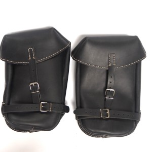 Set of bags, black, leather, 170x280x90 mm, CZ