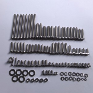 Screw set for engine, stainless,  Jawa 500 OHC 01, 02