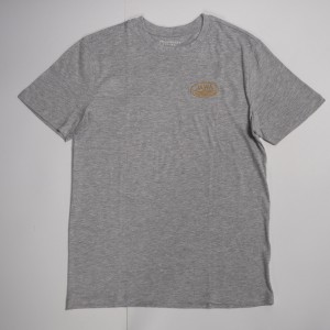 T-shirt cotton, gray, logo JAWA-gold, size S