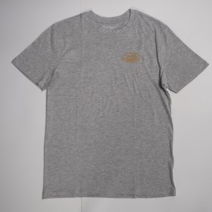 T-shirt cotton, gray, logo JAWA-gold, size M