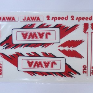 Stickers sheet, red, Jawa Babetta 210