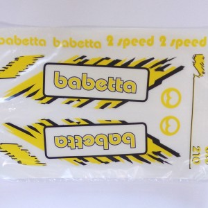 Aufkleberbogen BABETTA, gelb, Jawa Babetta 210