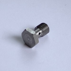 Holendro screw, small hole, M12x1,5x20, stainless steel, not polished, Jawa 500 OHC