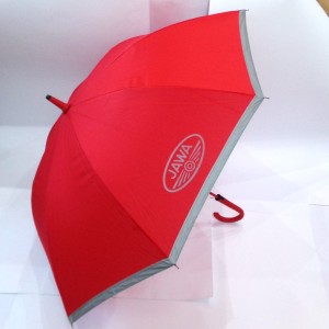 Umbrella, red, with the JAWA logo