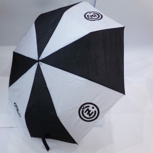 Umbrella, black and white, with the CZ logo