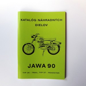Katalog náhradních dílů Jawa 90 - formát A5 J.SLOVÁK, 62 stran