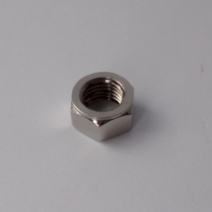Nut for wheel shaft, stainless steel/polished, Jawa 90