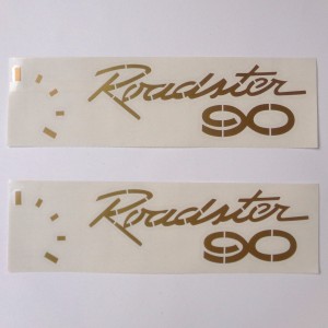 Stickers, gold, 2 pieces, Roadster 90