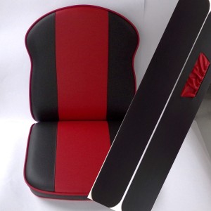 Seat sidecar + side-plate - complete,  leatherette, VELOREX 560/561