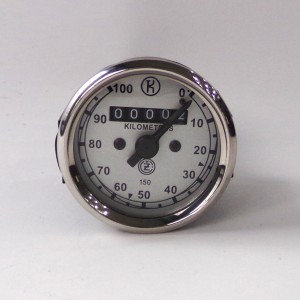 Tachometer 0-100 km/h, Zifferblatt silber-schwarz, K, CZ 150 C