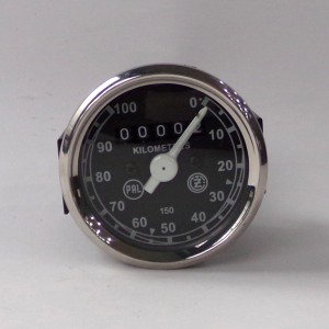 Tachometer 0-100 km/h, Zifferblatt schwarz-weiß, PAL-ČZ, CZ 150 C