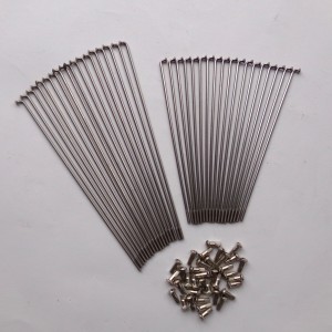 Spokes set 36 Pcs, M3,5 mm, front, stainless steel, Jawa Perak, Ogar