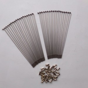 Spokes set 36 Pcs, M3,5 mm, rear, stainless steel, Jawa Perak, Ogar