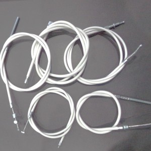 Bowden cables for 5 piece, white, Jawa 50 type 20