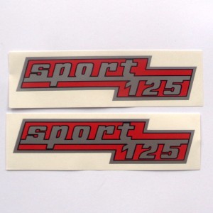 Sticker, CZ Sport 125, 133 x 33 mm, 2 pcs, matte