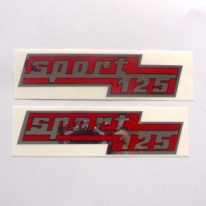 Sticker, CZ Sport 125, 133 x 33 mm, 2 pcs, glossy