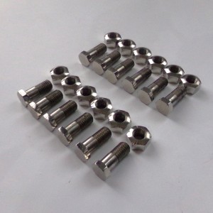 Wheel bolts, M10, stainless steel/polished, CZ 501/502