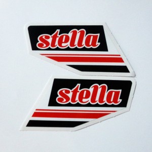 Stickers, red, 2 pieces, STELLA