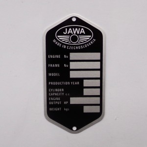 Type label, English, Jawa Panelka