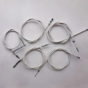 Bowden cable for 5 piece, white, Jawa 50 type 20  high handlebar