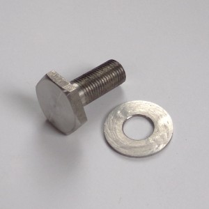 Upper screw for front fork plunger, M12/1,25, key 24 mm, stainless steel, with washer, CZ 476-487