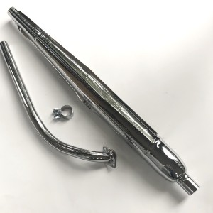 Exhaust silencer + Exhaust pipe, chrome, set, Jawa 05/20/21 (DUELLS)