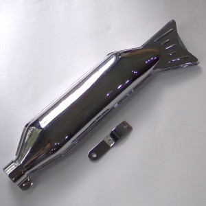 Exhaust silencer, chrome, Jawa 350 SV prototype