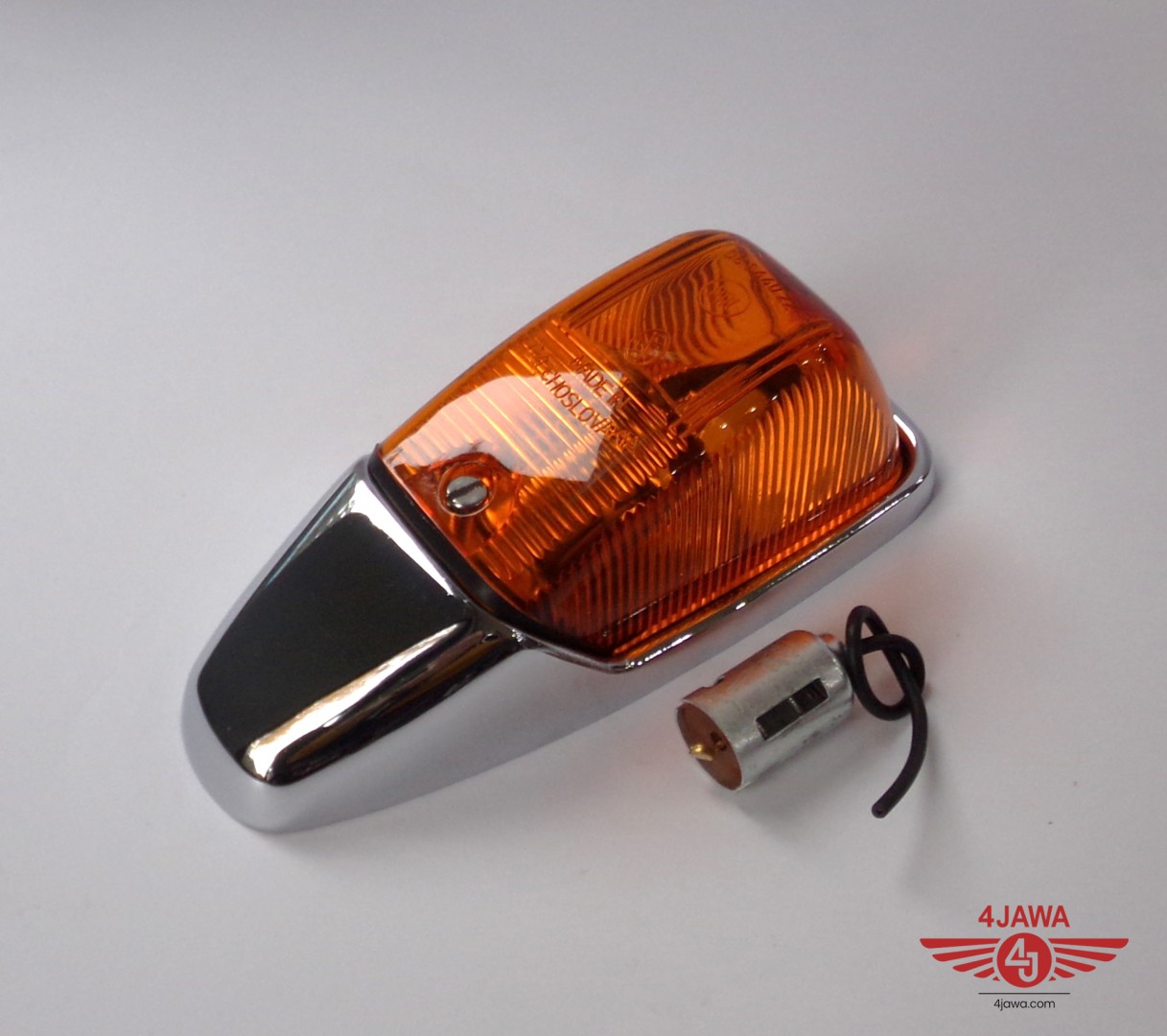 Blinklicht den Seitenabdeckungen, orange, chrom, Jawa, CZ, , Ersatzteile für Motorräder JAWA und CZ 1929-2023, VELOREX, PAV, Neue und  gebrauchte Motorräder JAWA